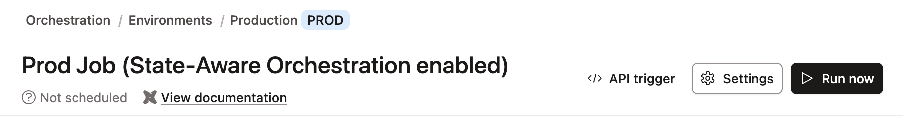 Choose the run now button to kick off the initial SAO run. Choose the run now button to kick off the initial SAO run.